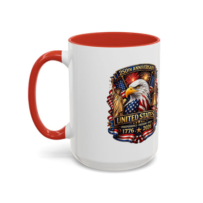 250th Anniversary United States Eagle Coffee Mug – Patriotic 1776–2026 Accent Mug