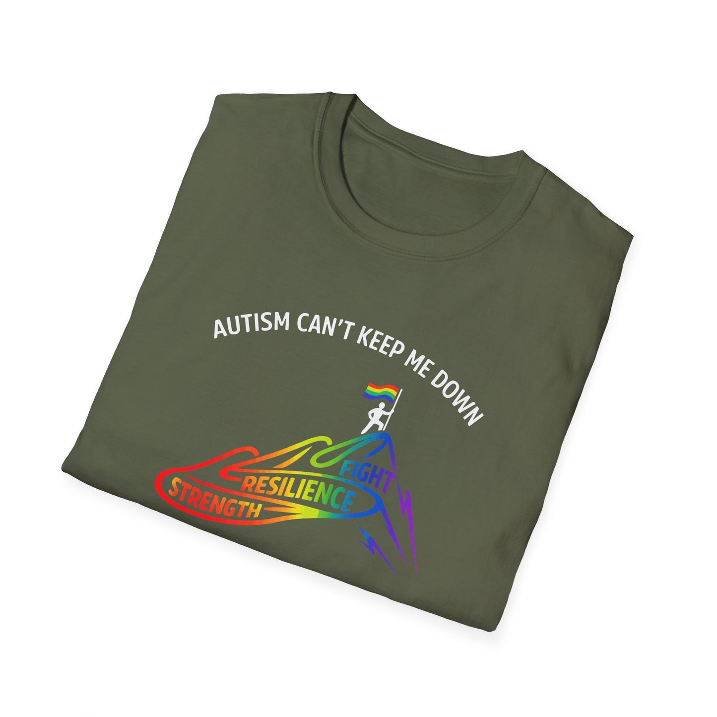 Autism Can't Keep Me Down Fight Resilience Strength T-Shirt