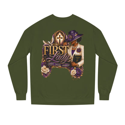 First Lady Church Sweatshirt – Christian Women’s Faith Graphic Crewneck