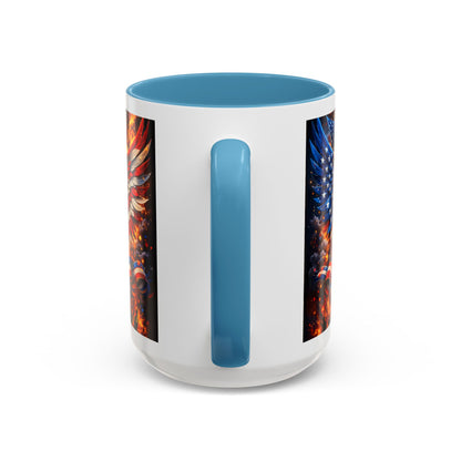 Patriotic Eagle Coffee Mug — American Flag Bald Eagle Accent Mug (11/15oz)