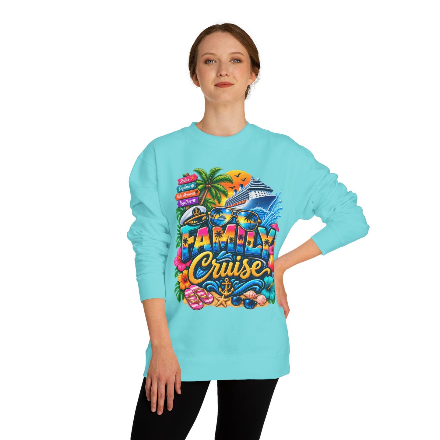 Crewneck Sweatshirt — Family Cruise Graphic Sweatshirt