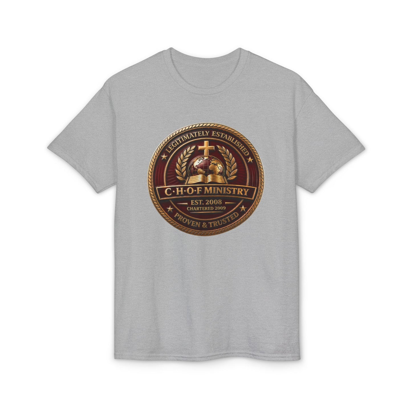 CHOF Ministry Logo T-Shirt — Established 2008 Christian Faith Tee