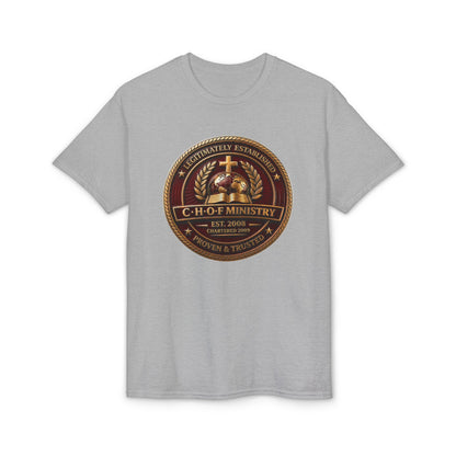 CHOF Ministry Logo T-Shirt — Established 2008 Christian Faith Tee