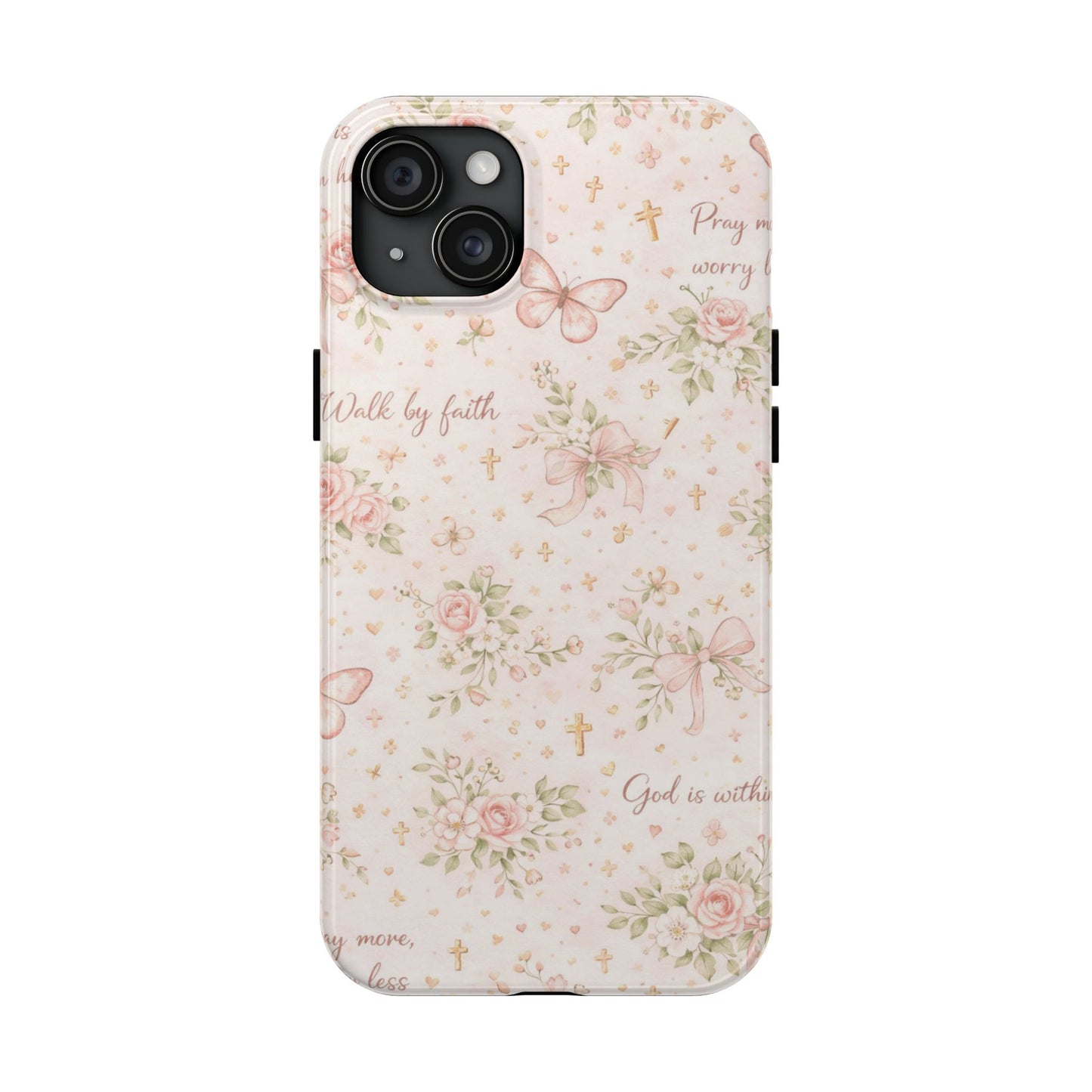 Walk By Faith Phone Case | Christian Floral iPhone Case