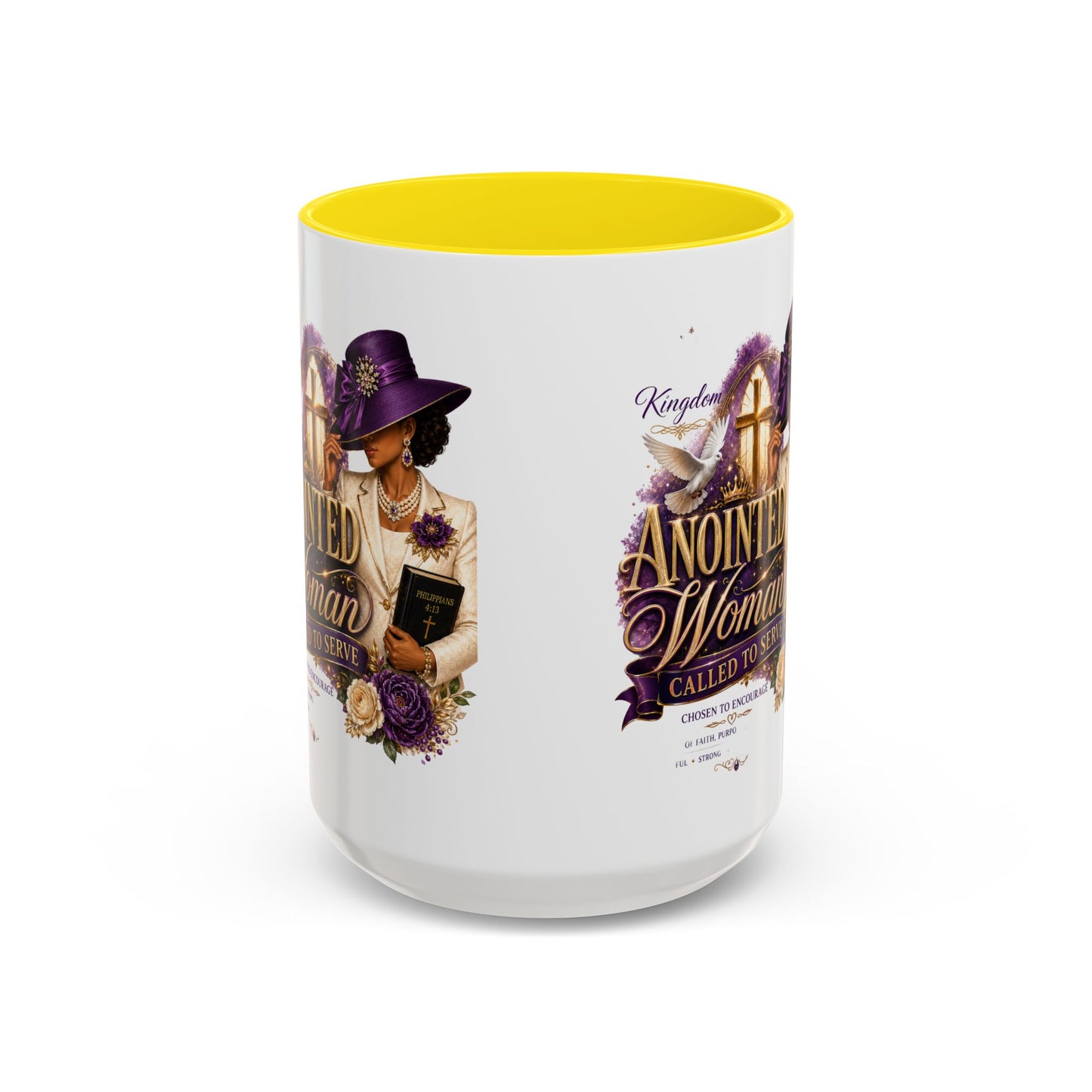 Anointed Woman Coffee Mug — Faithful, Called to Serve Accent Mug (11/15oz)