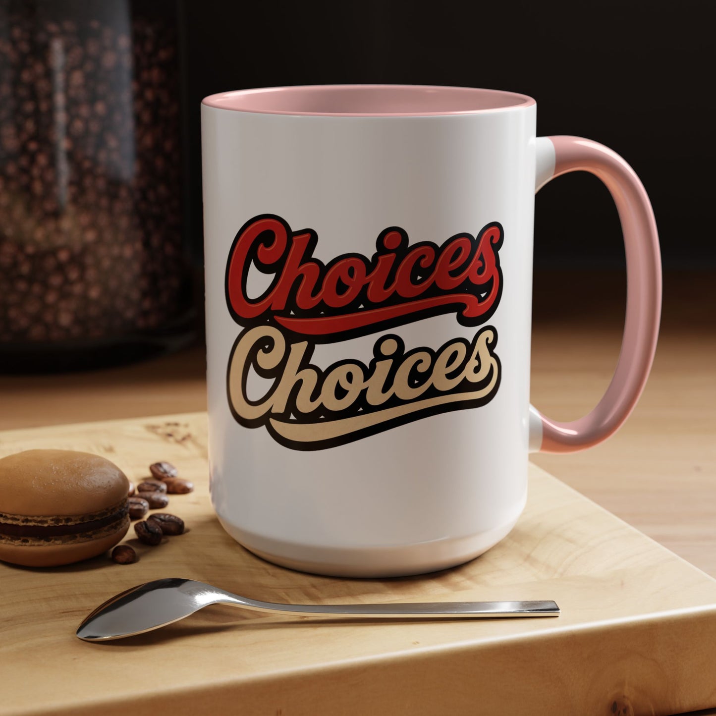 Choices Retro Accent Coffee Mug — Vintage Script 11/15oz