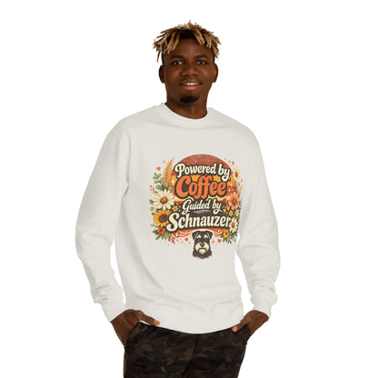 Powered by Coffee, Guided by Schnauzer Sweatshirt