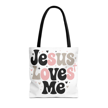 Jesus Loves Me Tote Bag - Faith-Inspired Christian Scripture Canvas Tote