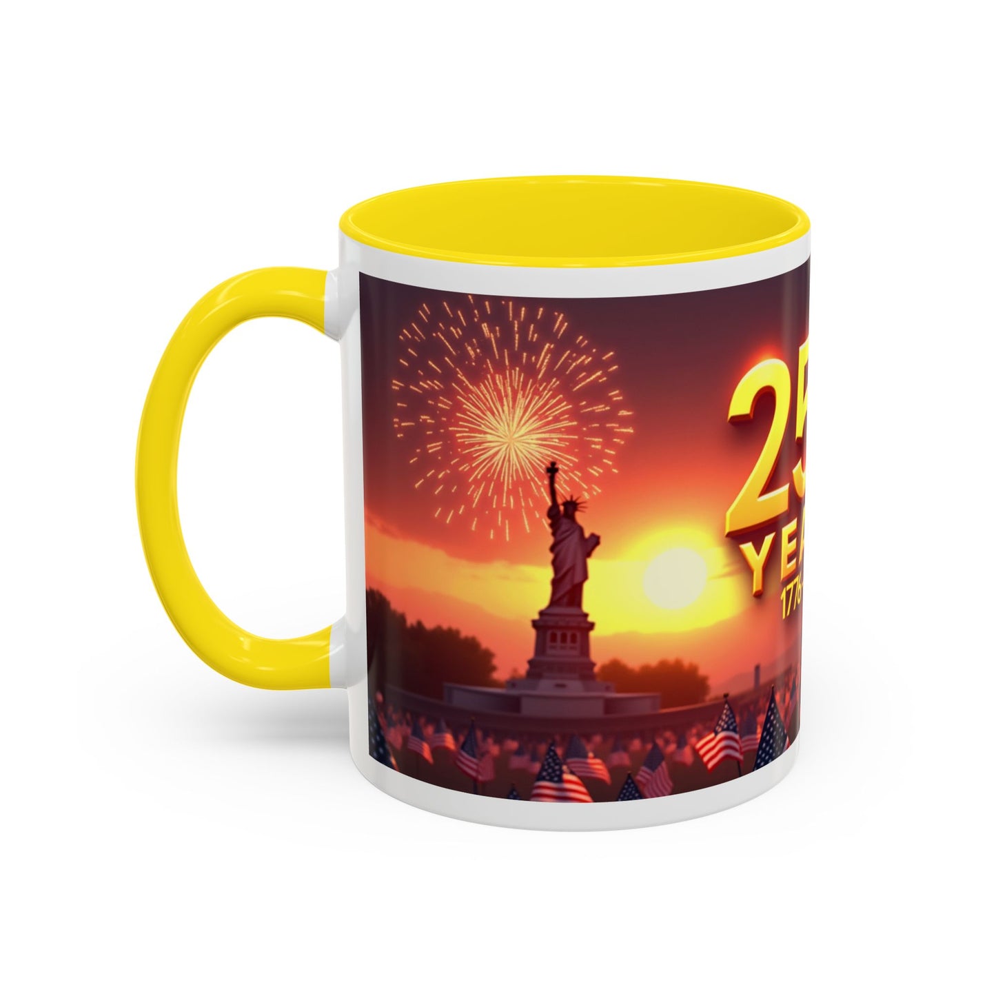 250 Years 1776–2026 Eagle Coffee Mug — Patriotic Anniversary 250th USA Celebration