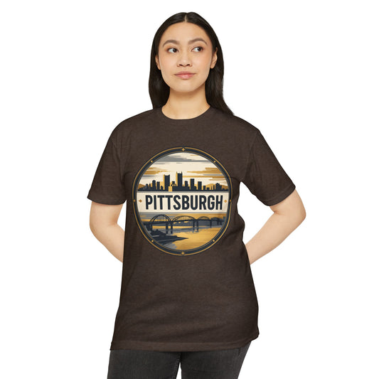 Pittsburgh Skyline T-Shirt — Vintage Cityscape Graphic Tee