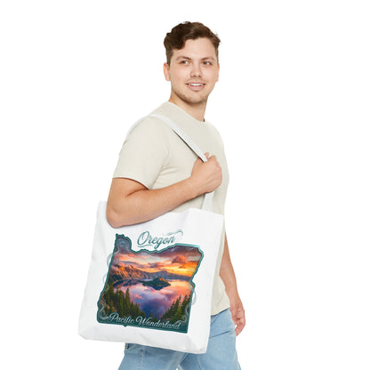Oregon Scenic Tote Bag — 'Pacific Wonderland' Sunset Landscape Tote