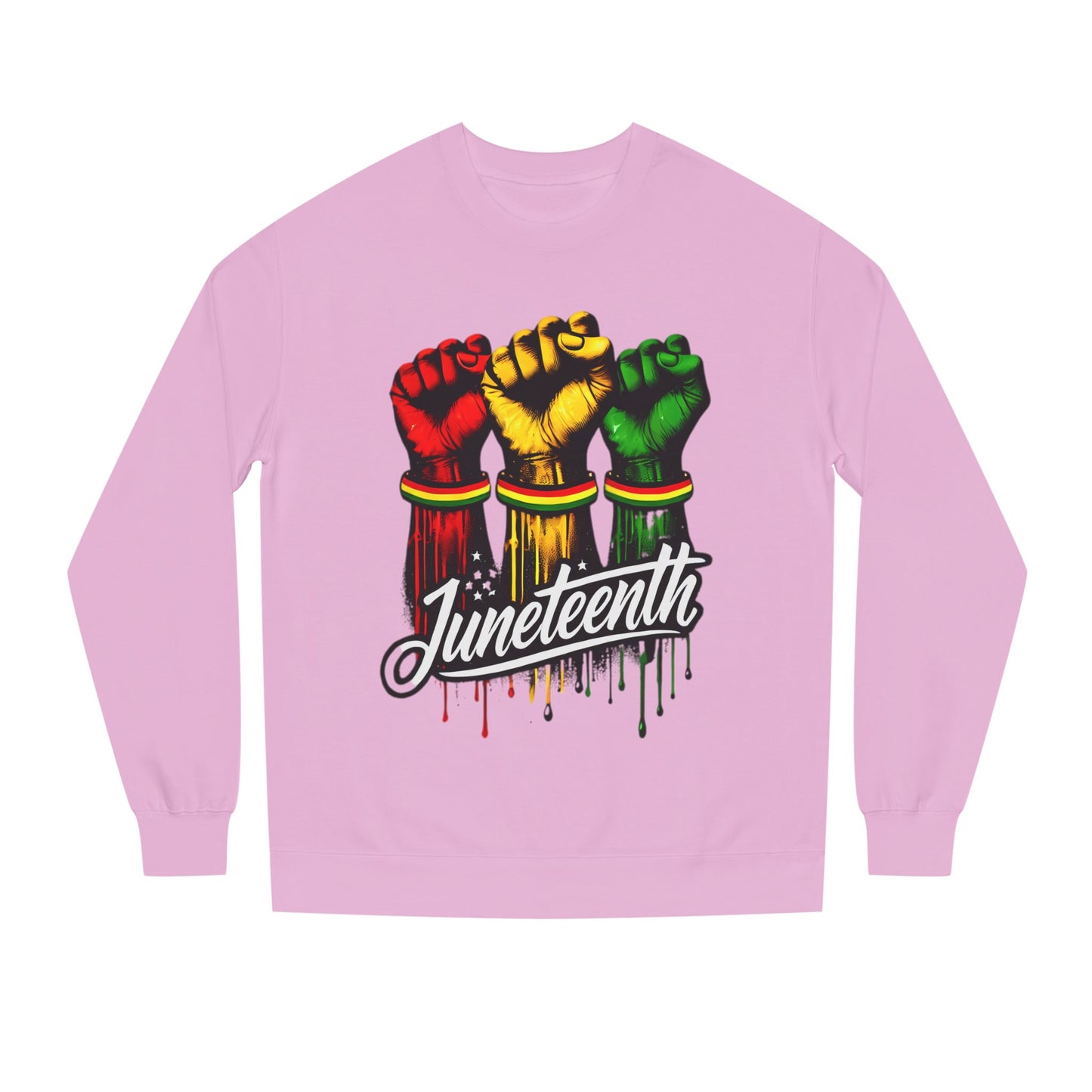 Juneteenth Fist Sweatshirt – Black Power Red Yellow Green Pride Crewneck