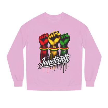 Juneteenth Fist Sweatshirt – Black Power Red Yellow Green Pride Crewneck