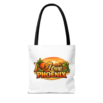 I Love Phoenix Tote Bag – Desert Sunset Illustration