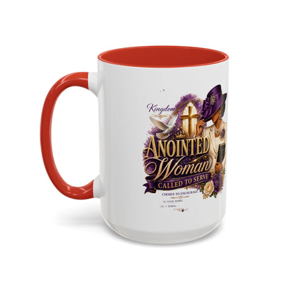 Anointed Woman Coffee Mug — Faithful, Called to Serve Accent Mug (11/15oz)