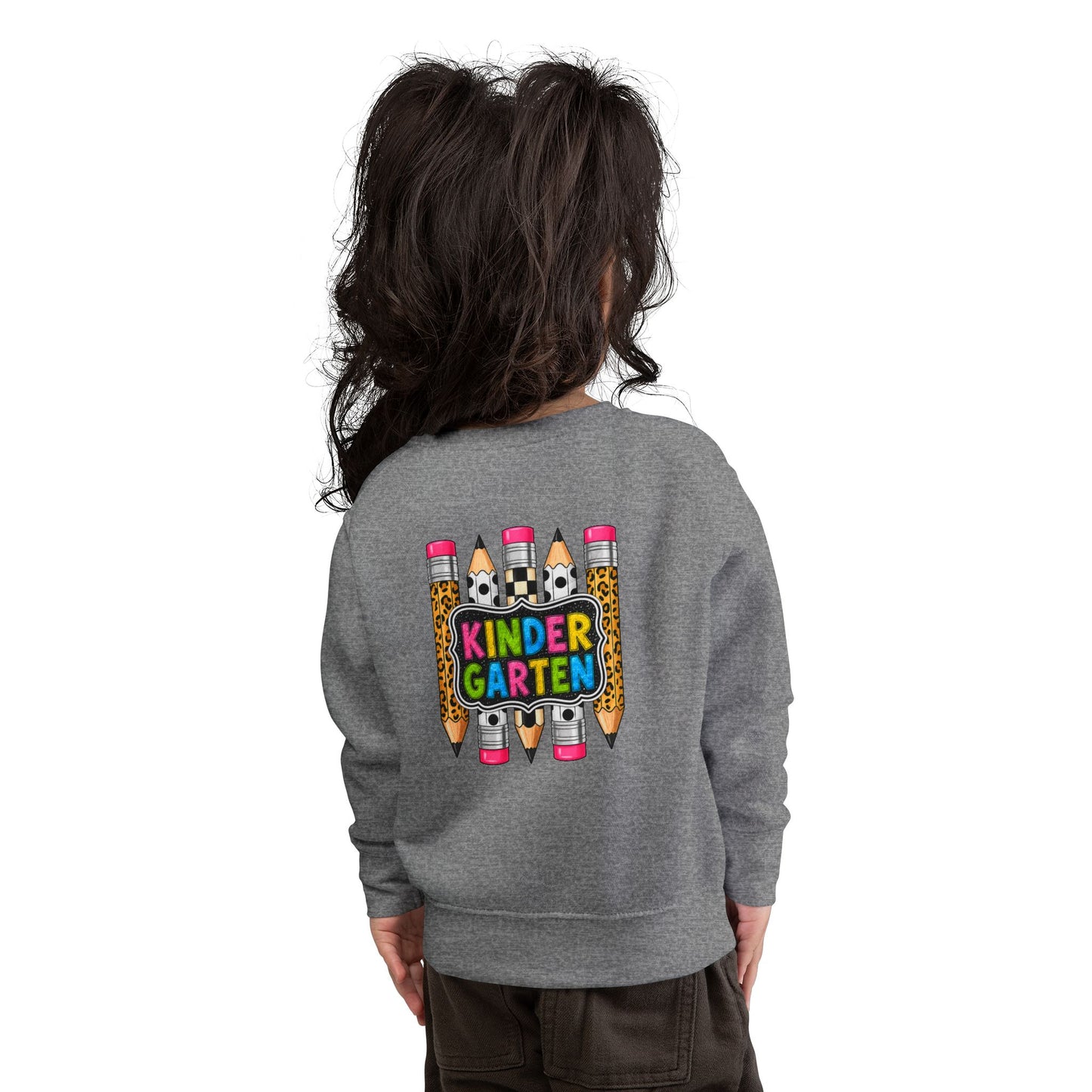 KinderGarten Leopard Pencil Toddler Sweatshirt