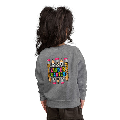 KinderGarten Leopard Pencil Toddler Sweatshirt