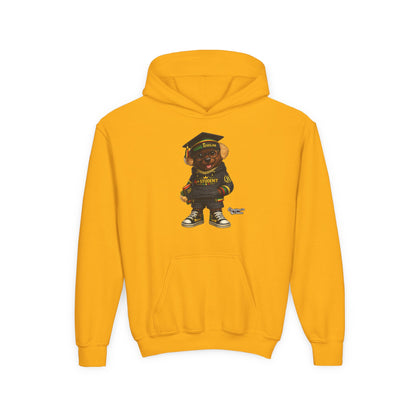 Youth Graduation Bear Hoodie – "Future Student" Cute Cap & Gown Sweatshirt