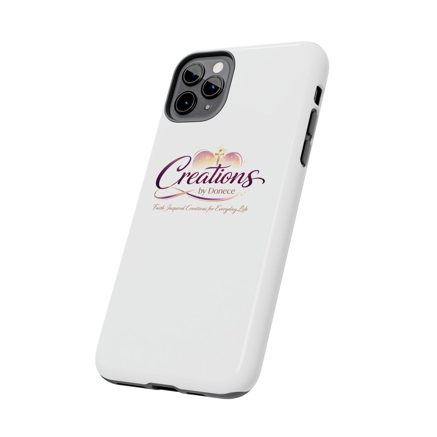 Tough Phone Case - "Creations by Donece" Logo Protective Cover
