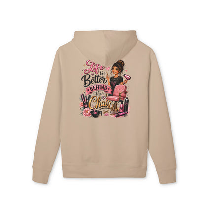 Hair Stylist Hoodie — "Life Is Better Behind The Chair" Salon Crewneck