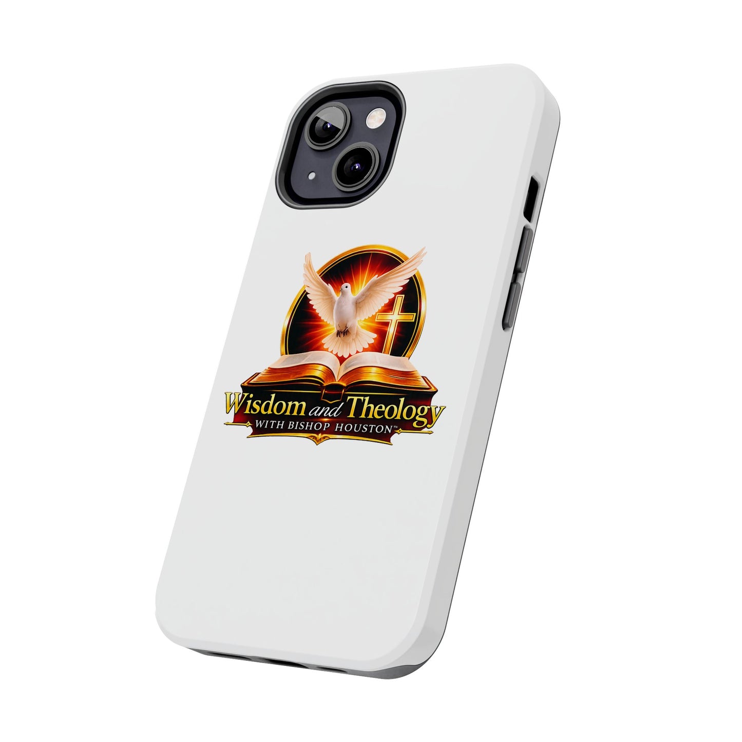 Wisdom and Theology Tough Phone Case — Christian Dove & Cross Design