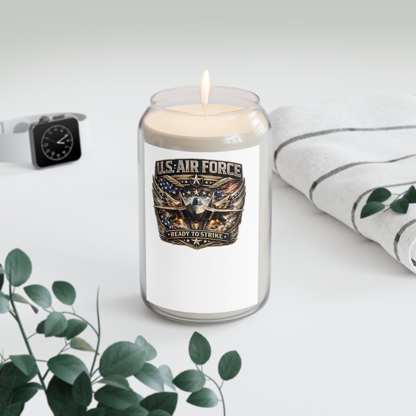 U.S. Air Force Soy Candle — "Ready to Strike" Patriotic Scented Candle (13.75oz)