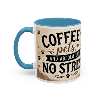 Dog and Cat Coffee Mug – "Best Friends, Best Life" Accent Tea Cup (11/15oz)