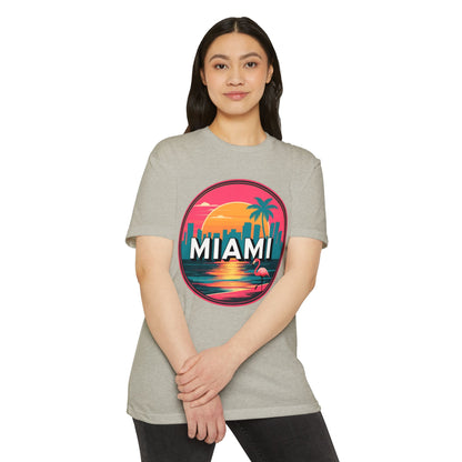 Miami Sunset T-Shirt — Retro Palm Beach Vacation Tee