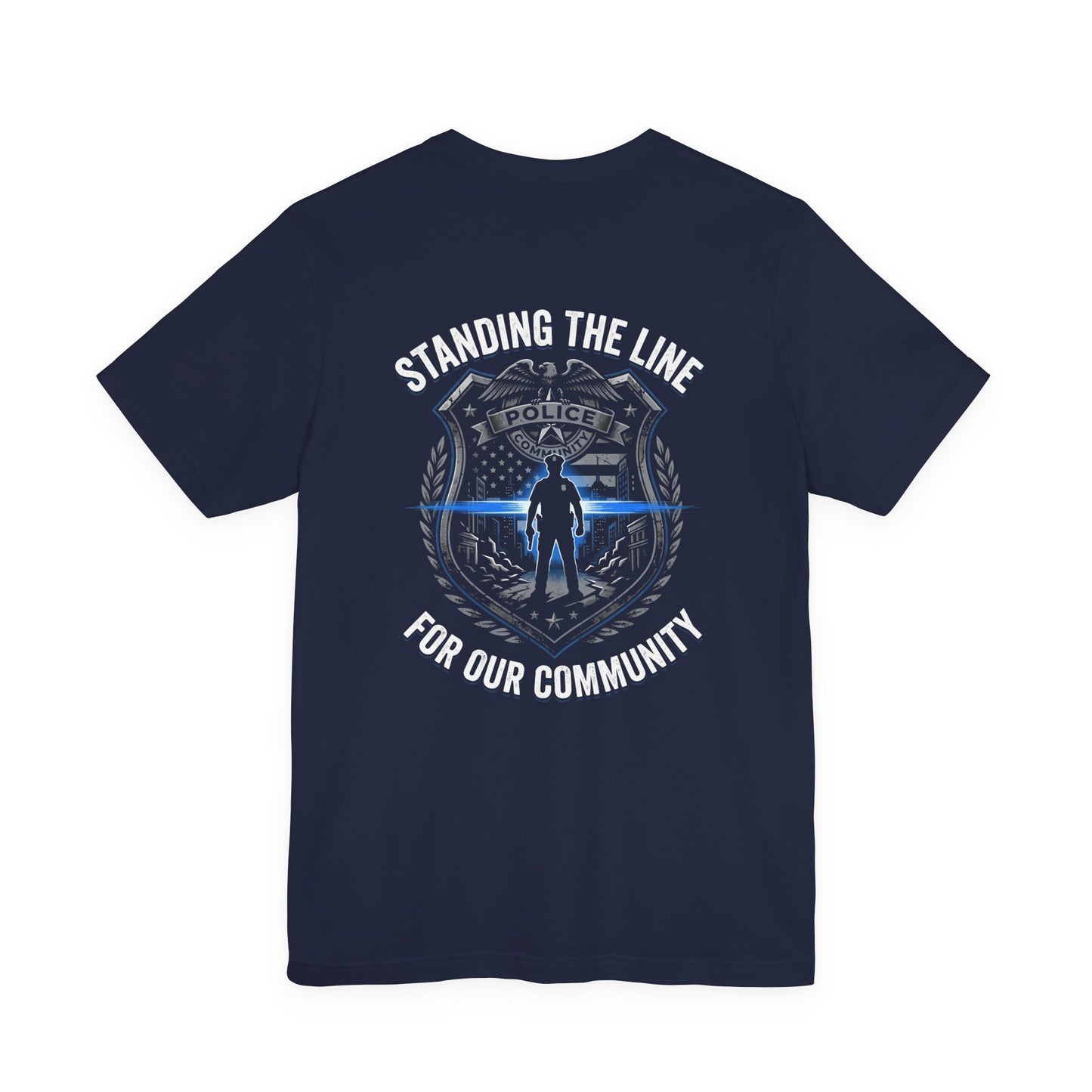 Police Thin Blue Line Badge T-Shirt — Support Law Enforcement Tee
