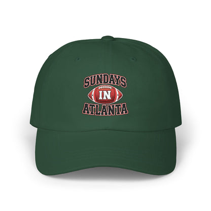 Sundays in Atlanta Dad Cap — Vintage Football Script Hat