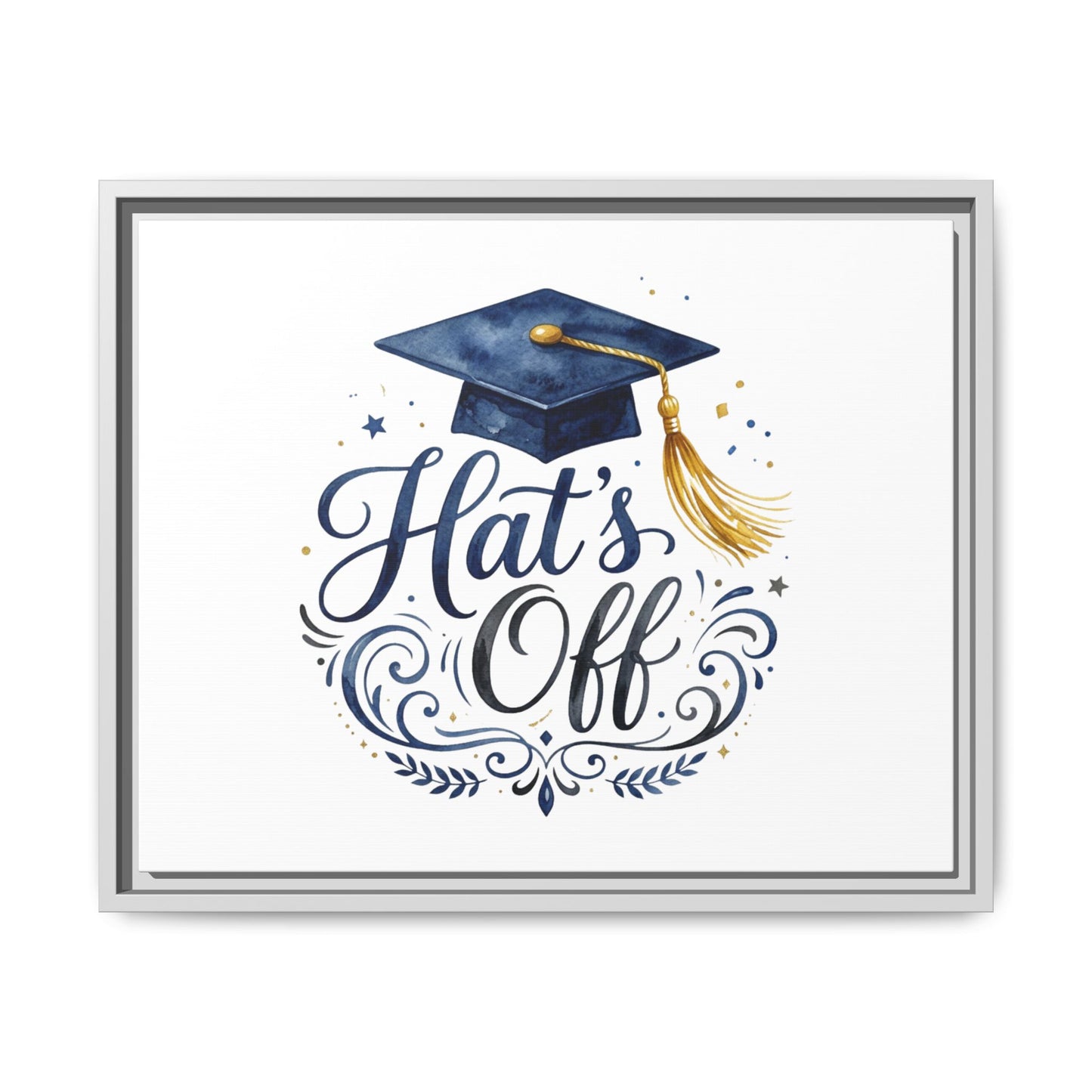 Graduation Canvas Print - "Hat's Off" Framed Matte Art