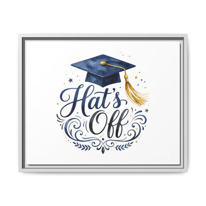 Graduation Canvas Print - "Hat's Off" Framed Matte Art