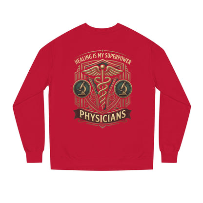 Physicians Caduceus Sweatshirt — "Healing Is My Superpower" Medical Crewneck