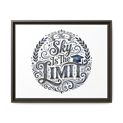 The Sky Is The Limit Framed Canvas — Inspirational Graduation Wall Art