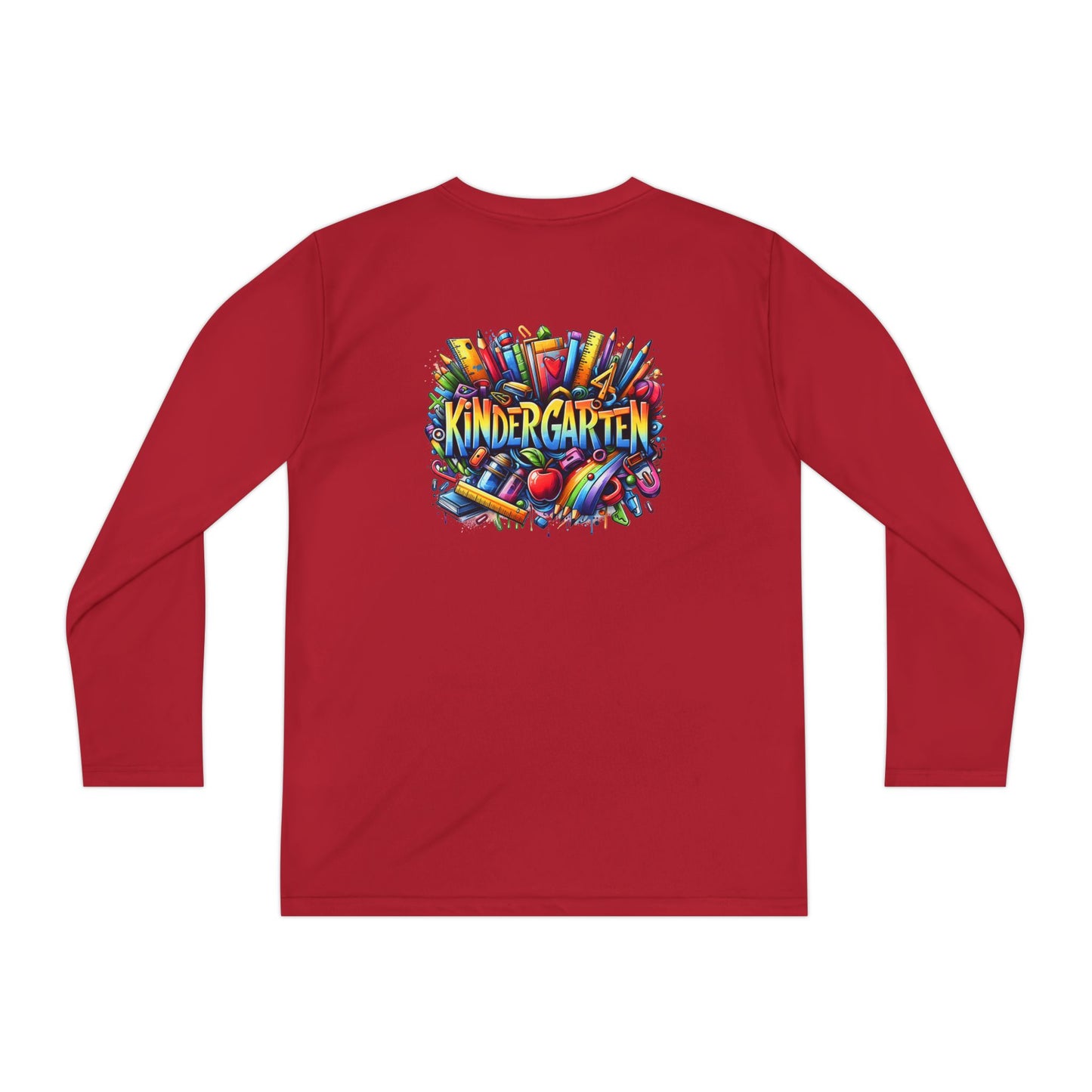 Kindergarten Crayons Youth Long Sleeve Tee