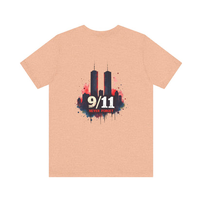 9/11 Never Forget T-Shirt — World Trade Center Memorial Tee