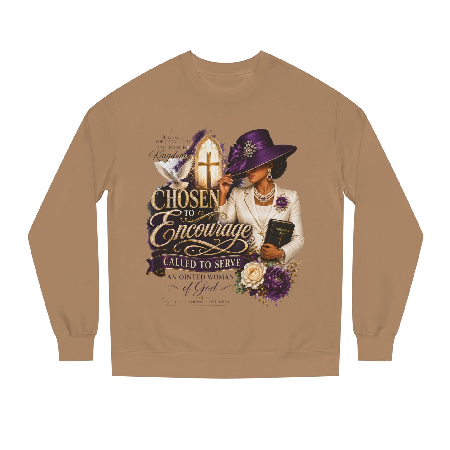 Christian Women's 'Chosen to Encourage' Sweatshirt – Faith-Based Encourager Design
