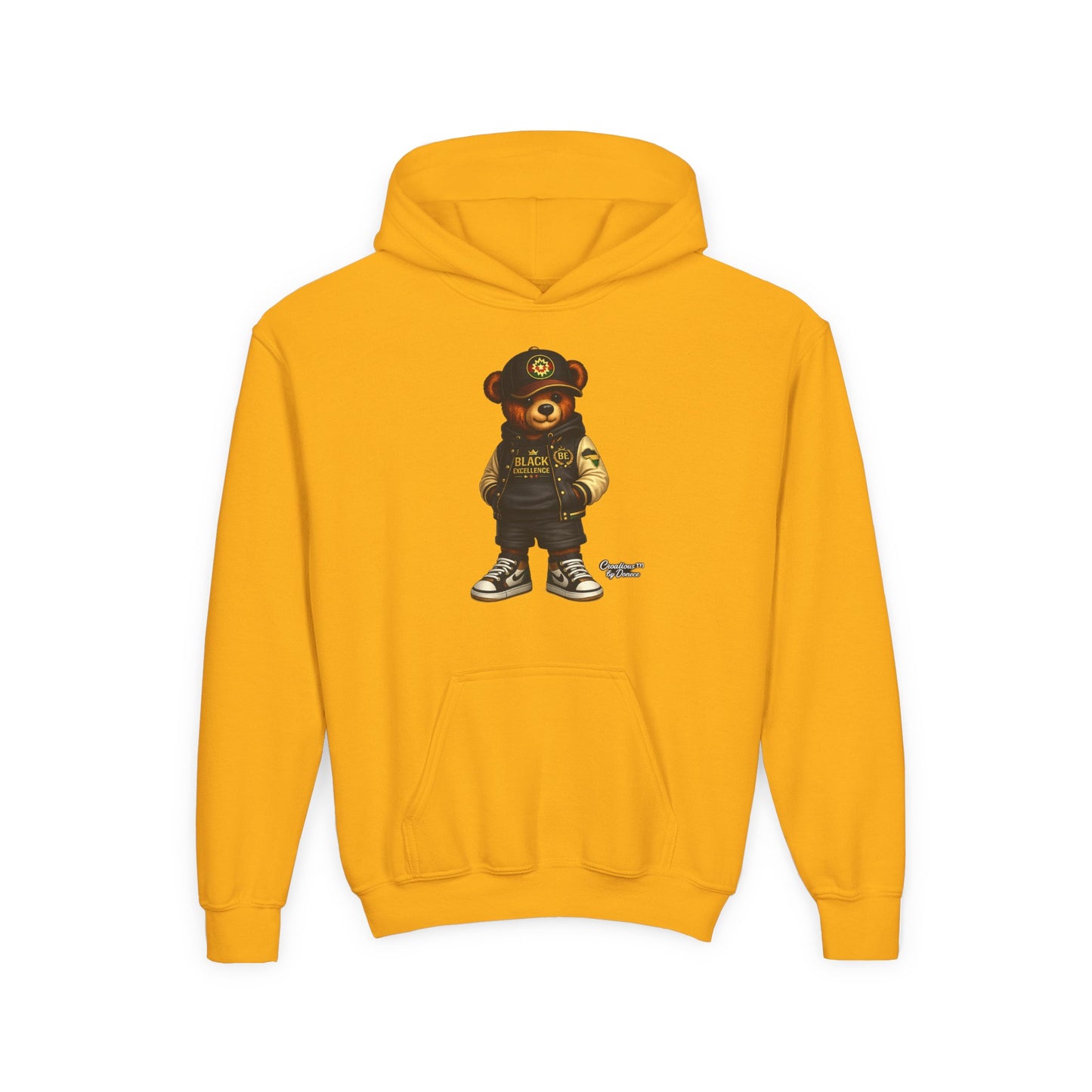 Youth Teddy Bear Hoodie — Cool Streetwear Bear Graphic Sweatshirt