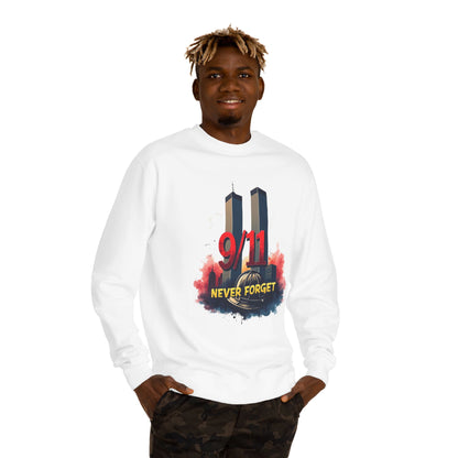 9/11 Never Forget Sweatshirt — Twin Towers Memorial Crewneck