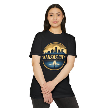 Kansas City Skyline T-Shirt — Retro Fountain Cityscape Tee