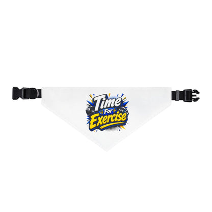 Clip-on Pet Bandana — "Time For Exercise" Active Dog Bandana