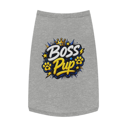 Boss Pup Pet Tank Top — Crowned 'Boss Pup' Graphic Dog Tank