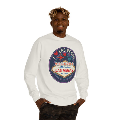 Las Vegas Welcome Sign Sweatshirt – Retro "I  Las Vegas" Crewneck