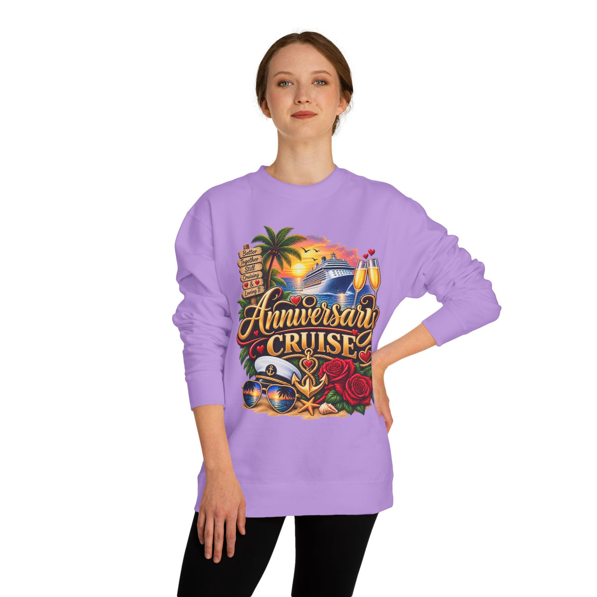 Anniversary Cruise Sweatshirt — Romantic Cruise Vacation Crewneck