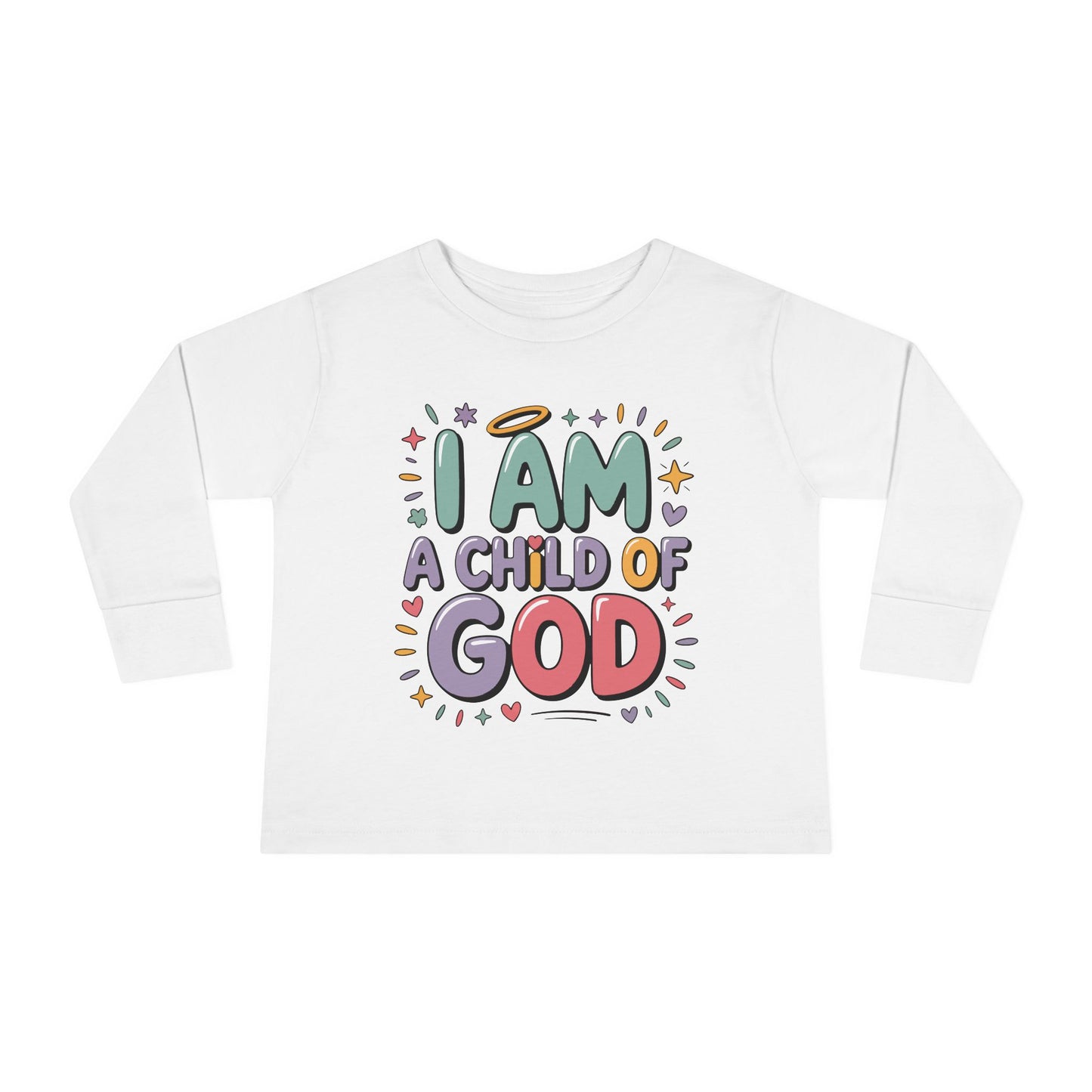 I Am a Child of God Toddler Long Sleeve Tee — Cute Christian Kids Shirt
