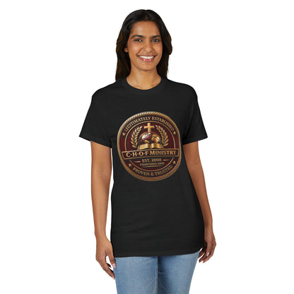 CHOF Ministry Logo T-Shirt — Established 2008 Christian Faith Tee