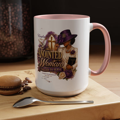 Anointed Woman Coffee Mug — Faithful, Called to Serve Accent Mug (11/15oz)