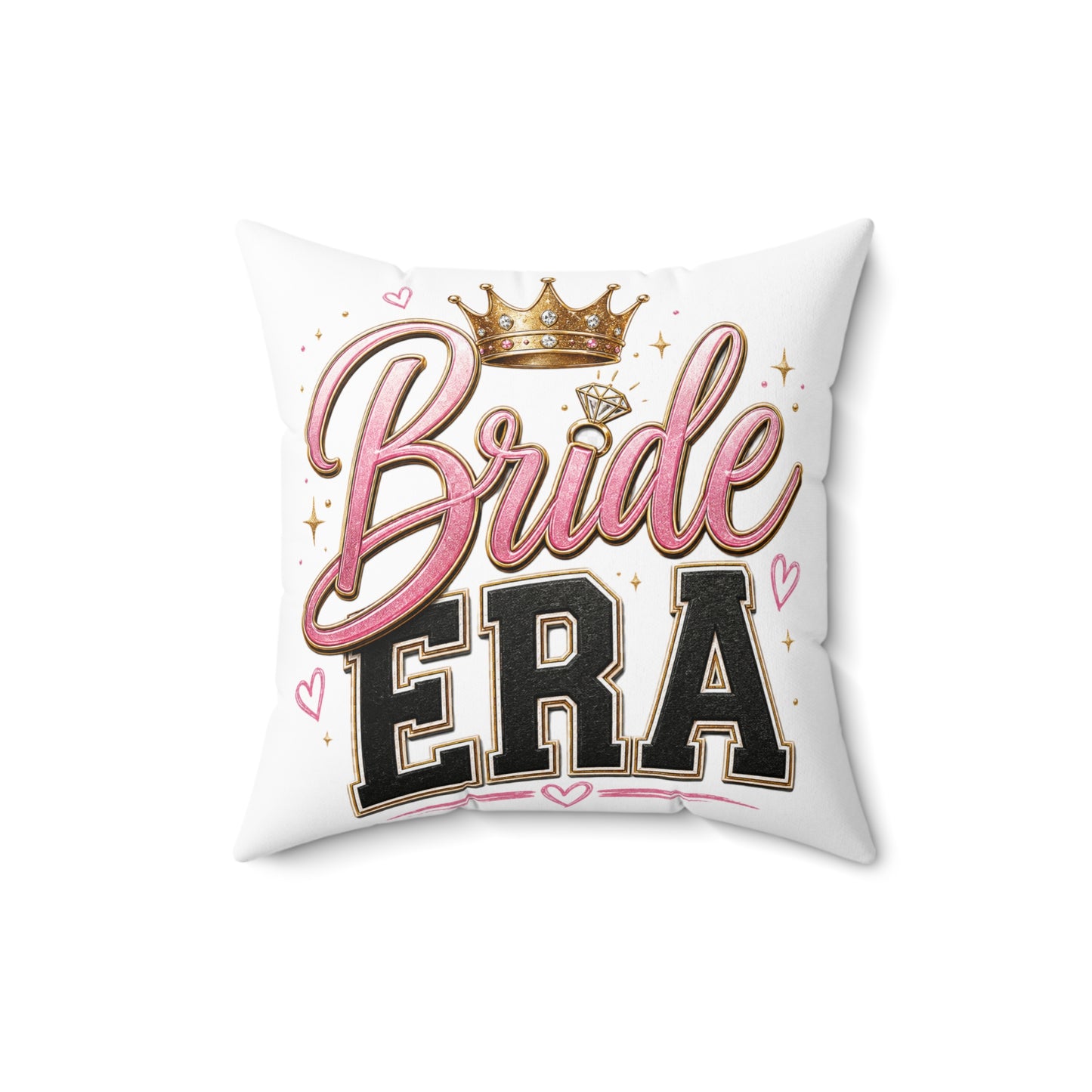 Bride Era Square Throw Pillow — Bachelorette Bridal Shower Decorative Cushion