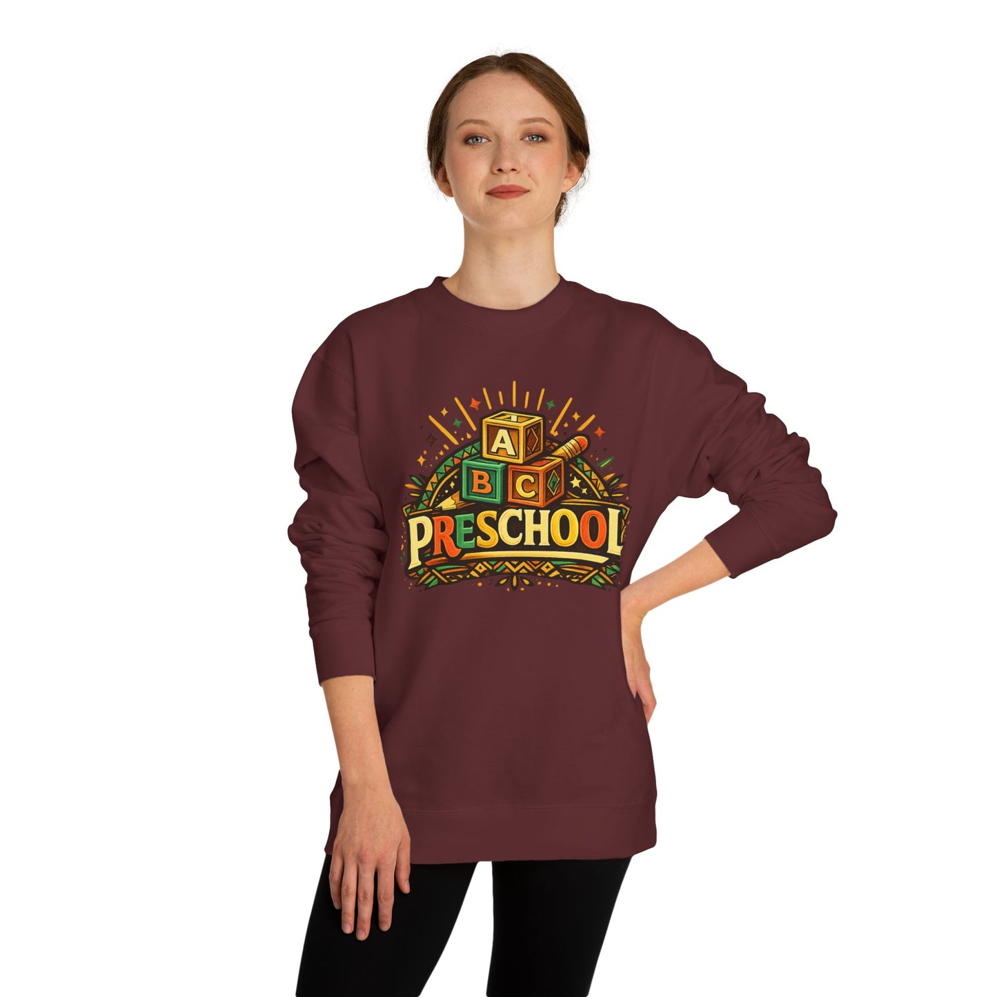 Preschool ABC Blocks Sweatshirt — Cute Back-to-School Teacher & Toddler Crewneck