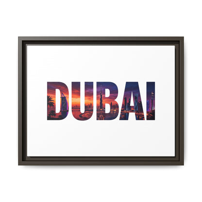 Dubai Photo-Text Matte Canvas Framed Wall Art
